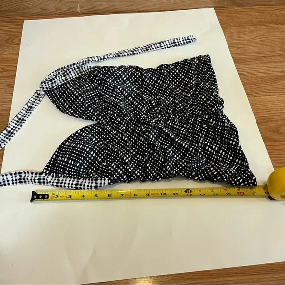 Athleta Vichy Retro Halter Tankini Top Only Black White Women's Size XXS - Picture 7 of 11